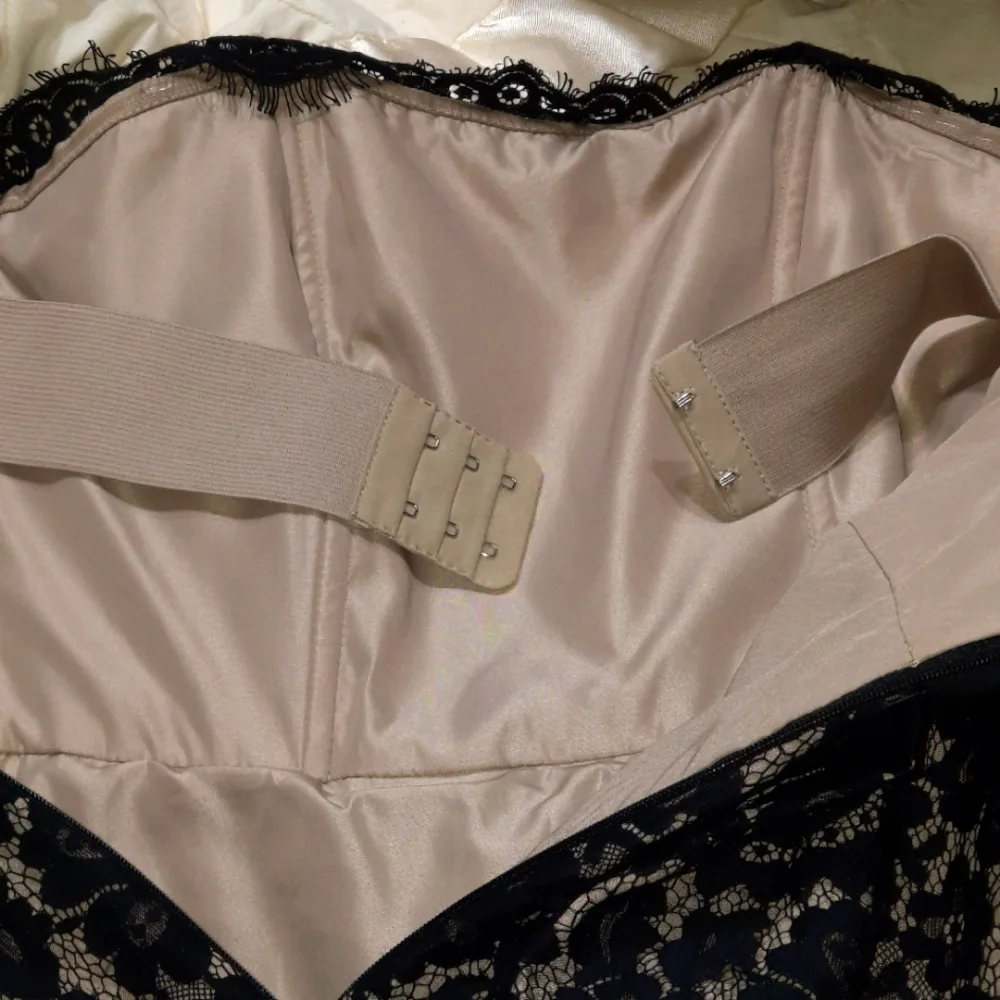 ROBERT RODRIGUEZ Strapless Party Dress Lace Nieman MarcusTarget Black Tan 2 XS S - Picture 7 of 13